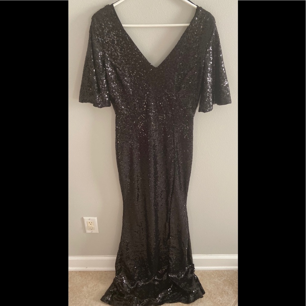 Symphony Black Sequin Gown